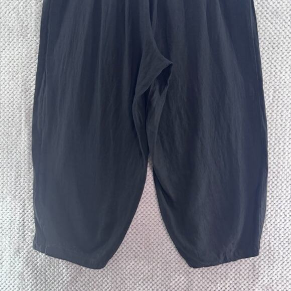 Bryn Walker Pants Womens 1X Black Linen Wide Leg Tapper Lagenlook Boho - Picture 8 of 16